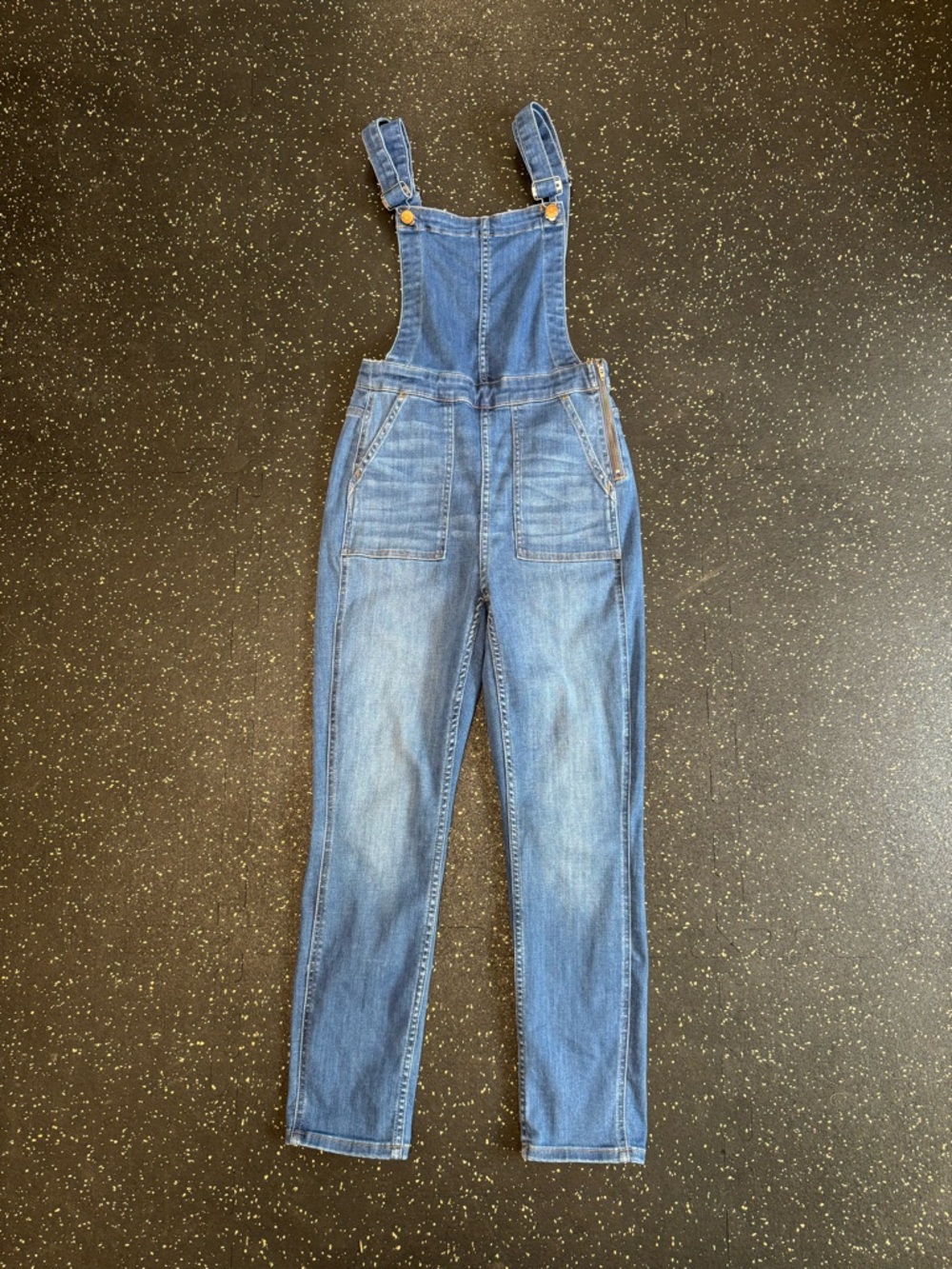 Madewell Medium Blue Denim Overalls with Front Bib